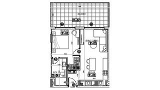 Apartment floor plan, 1 bedroom in Laya Courtyard No. 11019